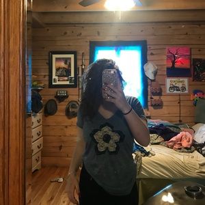 Treads for thought v neck